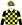 Black & yellow chequers, black sleeves, yellow armband & chequered cap