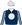 Dark blue, silver spot (b&f), striped sleeves & cap