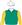 Emerald green, gold sleeves, white cap