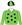 Lime green, black stars (body & sleeves), lime green & black quartered cap