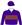 Purple, brown band, purple cap