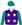 Purple, white stars, emerald green sleeves, emerald green cap.