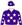 Purple, white stars (body & sleeves), purple cap with white stars