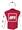 Red, white logo, white sleeves with red stars, white cap with red star