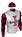 White, red & white Maltese Cross (b&f), black & red hooped sleeves, red cap with black seams