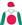 White, red spot, emerald green sleeves, red cap